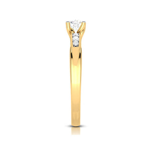 70-Pointer Solitaire Diamond Shank 18K Yellow Gold with Hidden Heart JL AU LG G-118Y-B   Jewelove.US