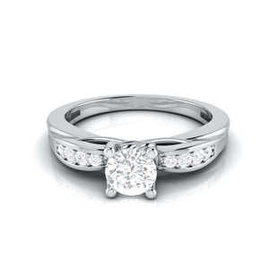 70-Pointer Lab Grown Solitaire Platinum Engagement Ring with a Hidden Heart JL PT LG G-118-B   Jewelove.US