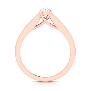 50-Pointer Solitaire 18K Rose Gold Diamond Shank Ring JL AU G 120R-A   Jewelove.US