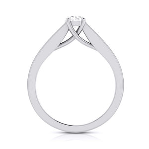 50-Pointer Raised Solitaire Platinum Diamond Shank Engagement Ring JL PT G 120-A   Jewelove.US