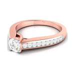 Load image into Gallery viewer, 70-Pointer Lab Grown Solitaire 18K Rose Gold Diamond Shank Ring JL AU LG G-120R-B   Jewelove.US
