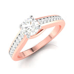 Load image into Gallery viewer, 50-Pointer Solitaire 18K Rose Gold Diamond Shank Ring JL AU G 120R-A   Jewelove.US
