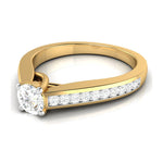 Load image into Gallery viewer, 50-Pointer Solitaire 18K Yellow Gold Diamond Shank Ring JL AU G 120Y-A   Jewelove.US

