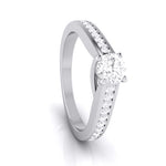Load image into Gallery viewer, 2-Carat Raised Lab Grown Solitaire Platinum Diamond Shank Engagement Ring JL PT LG G-120-E   Jewelove.US
