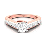 Load image into Gallery viewer, 50-Pointer Solitaire 18K Rose Gold Diamond Shank Ring JL AU G 120R-A   Jewelove.US
