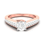 Load image into Gallery viewer, 2-Carat Lab Grown Solitaire 18K Rose Gold Diamond Shank Ring JL AU LG G-120R-E   Jewelove.US
