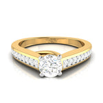 Load image into Gallery viewer, 70-Pointer Solitaire 18K Yellow Gold Diamond Shank Ring JL AU G 120Y-B   Jewelove.US
