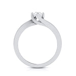 Load image into Gallery viewer, 1-Carat Lab Grown Solitaire Curvy Platinum Engagement Ring for Women JL PT LG G-124
