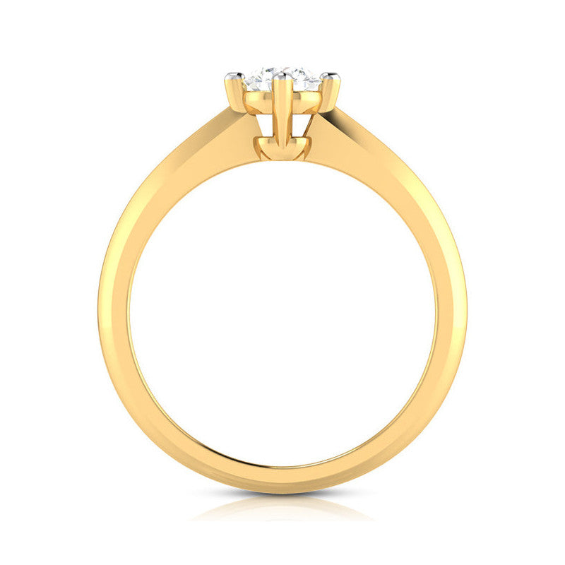 50-Pointer Lab Grown Solitaire 18K Yellow Gold Ring JL AU LG G-121Y-B   Jewelove.US
