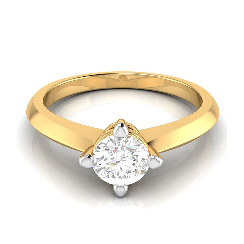 50-Pointer Lab Grown Solitaire 18K Yellow Gold Ring JL AU LG G-121Y-B   Jewelove.US