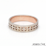 Load image into Gallery viewer, Platinum Love Bands with Rose Gold Ring JL PT 1451
