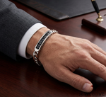 Load image into Gallery viewer, Men of Platinum | 8mm 18K Rose Gold with Black Ceramic Bracelet for Men JL PTB 1341
