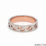 Load image into Gallery viewer, Platinum Love Bands with Rose Gold Ring JL PT 1447
