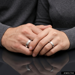 Load image into Gallery viewer, Single Diamond Platinum Love Bands JL PT 1472
