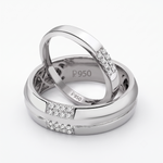 Load image into Gallery viewer, Simple 2 &amp; 4 Row Platinum Love Bands JL PT 120
