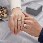 Load image into Gallery viewer, Designer Platinum Love Bands with Single Diamonds JL PT 109
