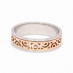 Load image into Gallery viewer, Designer Platinum &amp; Rose Gold Couple Rings JL PT 1115
