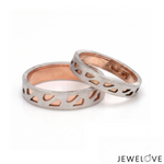 Load image into Gallery viewer, Platinum Love Bands with Rose Gold Ring JL PT 1447
