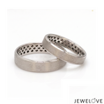 Load image into Gallery viewer, Platinum Love Bands with Brush Finish JL PT 1470
