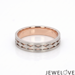 Load image into Gallery viewer, Platinum Love Bands with Rose Gold Ring JL PT 1453
