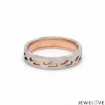 Load image into Gallery viewer, Platinum Love Bands with Rose Gold Ring JL PT 1447
