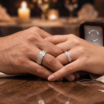 Load image into Gallery viewer, Platinum Love Bands Couple Rings JL PT 1423
