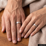 Load image into Gallery viewer, Platinum Rose Gold with Diamond Love Bands JL PT 1463
