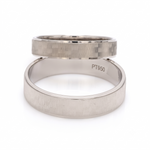 Load image into Gallery viewer, Designer Textured Platinum Couple Rings JL PT 1109
