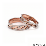 Load image into Gallery viewer, Platinum Rose Gold Love Bands Ring JL PT 1474

