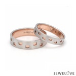 Load image into Gallery viewer, Platinum Love Bands with Rose Gold Ring JL PT 1448

