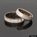 Load image into Gallery viewer, Unisex Platinum Rose Gold Couple Love Bands JL PT 1366
