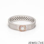 Load image into Gallery viewer, Platinum Rose Gold with Diamond Love Bands JL PT 1463
