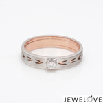 Load image into Gallery viewer, Platinum Love Bands with Rose Gold &amp; Diamonds JL PT 1461
