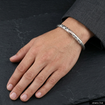 Load image into Gallery viewer, Platinum Rose Gold Diamond Bracelet for Men JL PTB 1343
