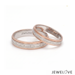 Load image into Gallery viewer, Platinum Rose Gold Love Bands JL PT 1460
