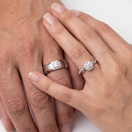 Load image into Gallery viewer, Platinum Solitaire Couple Rings JL PT 983
