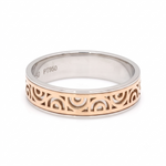 Load image into Gallery viewer, Designer Platinum &amp; Rose Gold Couple Rings JL PT 1115
