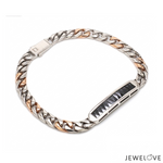 Load image into Gallery viewer, Men of Platinum | 8mm 18K Rose Gold with Black Ceramic Bracelet for Men JL PTB 1341
