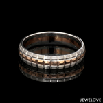 Load image into Gallery viewer, Platinum Love Bands with Rose Gold Ring JL PT 1418
