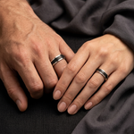 Load image into Gallery viewer, Platinum Band with Black Rhodium JL PT 950
