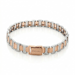 Load image into Gallery viewer, Platinum and Rose Gold Bracelet for Men JL PTB 635
