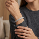 Load image into Gallery viewer, Designer Platinum Diamond Bangle JL PTB 757
