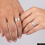 Load image into Gallery viewer, Platinum Love Bands with Brush Finish JL PT 1471
