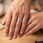 Load image into Gallery viewer, Platinum Rose Gold Love Bands JL PT 1466
