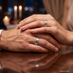 Load image into Gallery viewer, Platinum Love Bands Couple Rings JL PT 1422
