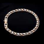Load image into Gallery viewer, 5.75mm Platinum &amp; Gold Bracelet for Men JL PTB 641-RG-B
