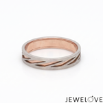 Load image into Gallery viewer, Platinum Rose Gold Love Bands Ring JL PT 1474
