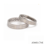 Load image into Gallery viewer, Platinum Love Bands with Brush Finish JL PT 1471
