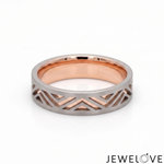 Load image into Gallery viewer, Platinum Love Bands with Rose Gold Ring JL PT 1444
