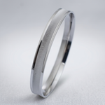 Load image into Gallery viewer, UniSex Platinum Kada with a Unique Concave Texture JL PTB 628
